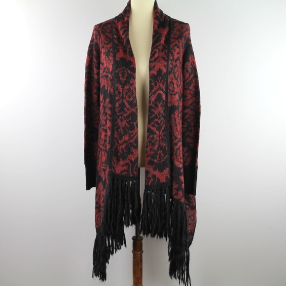 Denim Supply Ralph Lauren Mohair Blend Sweater Cardigan Fringe